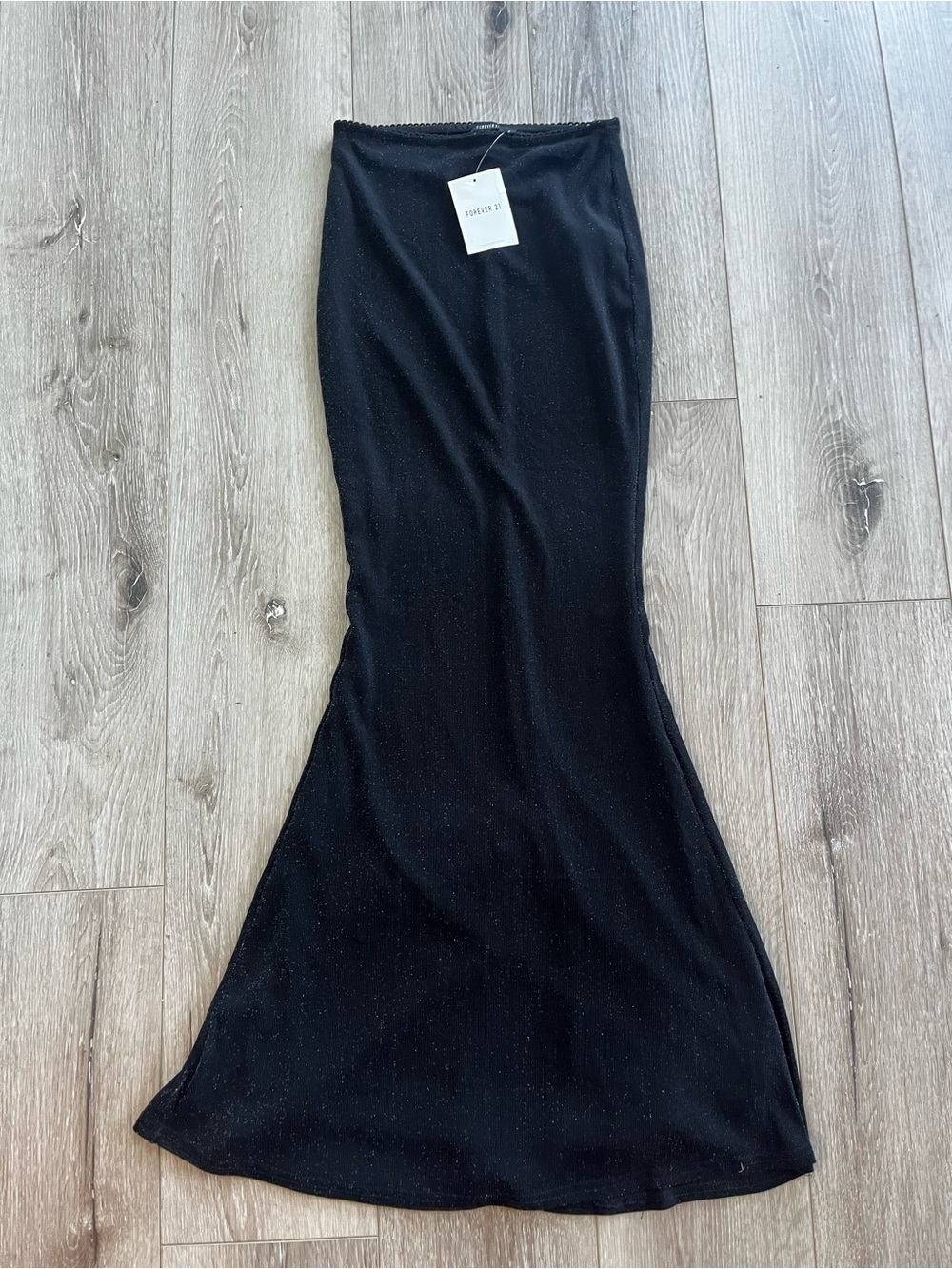 Forever 21 Black Sparkle Maxi Skirt